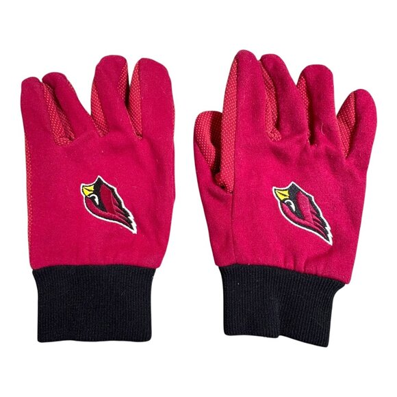 Arizona Cardinals Logo Knit Gloves By Forever Collectibles Red & Black Polyester - Picture 1 of 7